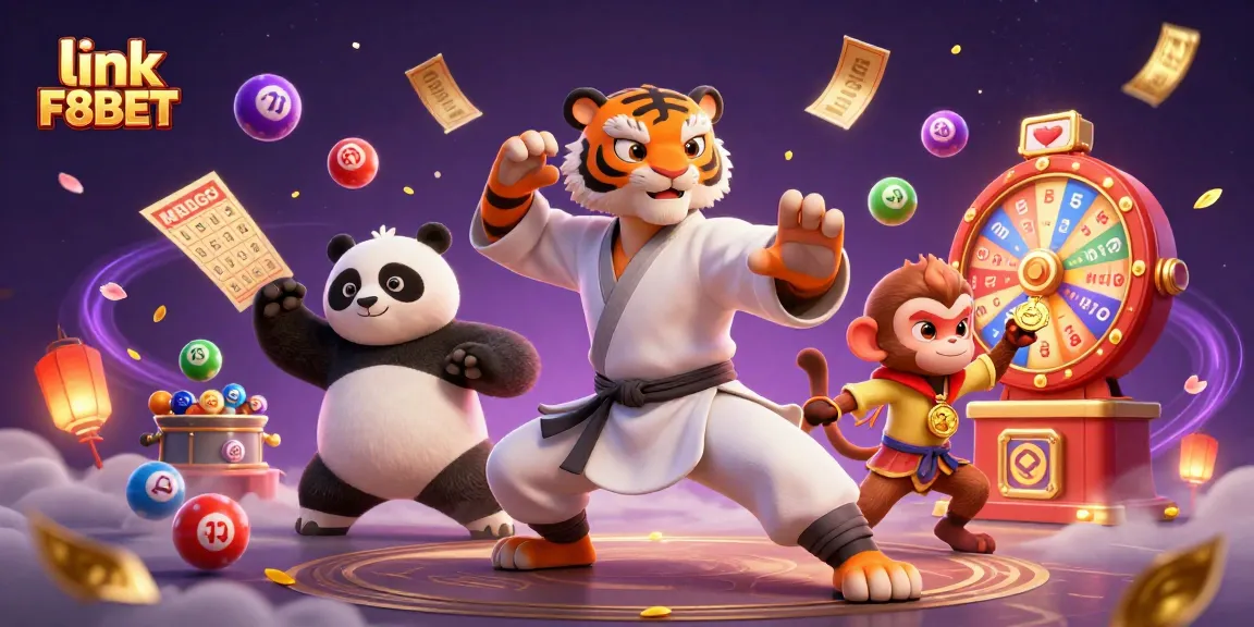 Engage with link F8BET through exciting 3D casino action featuring vibrant lottery elements and dynamic characters.