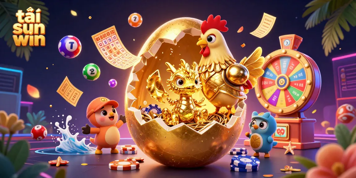 Tải sun win and enjoy exciting gameplay with a baby dragon and poker chips in a vibrant casino scene.