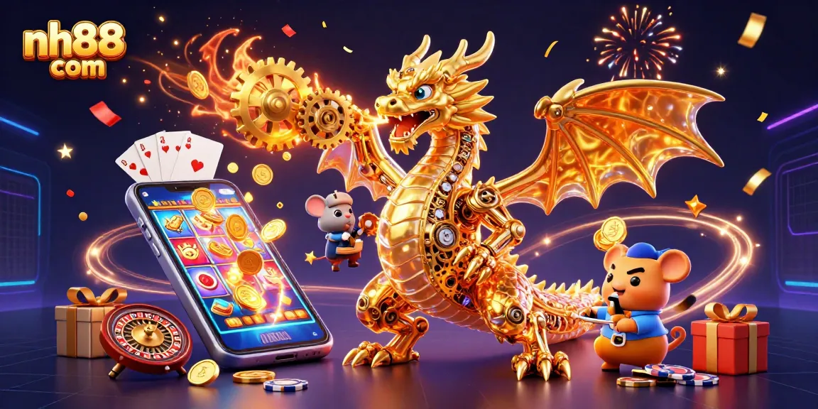 Engage in thrilling action at nh88 com with a 3D casino dragon and dynamic game elements.