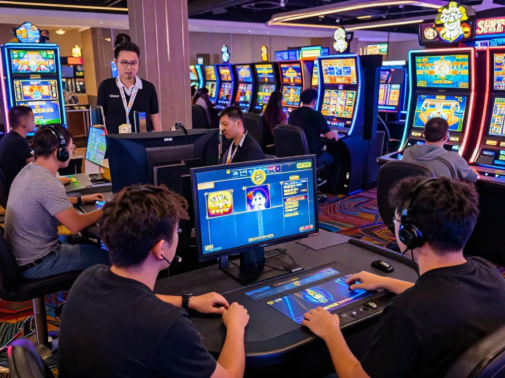 Engaged players at https://net88.broker/ exploring diverse online gaming experiences in a vibrant digital casino.